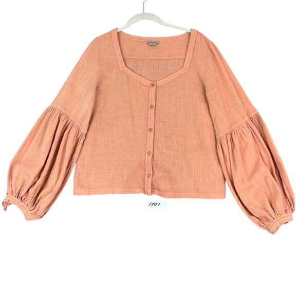 Anthropologie Anama Marjani Blouse Top Womens Small Bell Sleeve Peasant Cottage - Picture 3 of 13